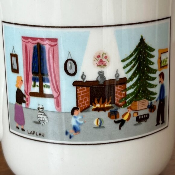Villeroy & Boch "Naif Christmas" Porcelain Double-Sided Mug Village & Cozy Home - Picture 6 of 10